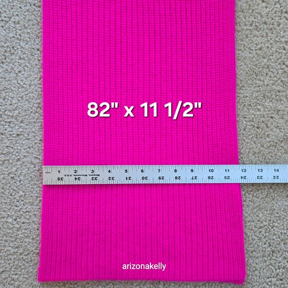 NWOT Banana Republic Signature Cashmere Scarf Wild Orchid Pink Hot Pink - Picture 2 of 13